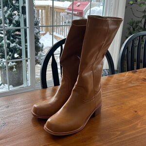 Elegant Buttery Yellow Knee-High Women's Boots